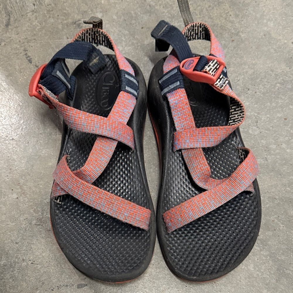 Chaco Navy and Coral Sandals